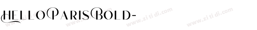 Hello Paris Bold字体转换 Hello Paris Bold字体转换
